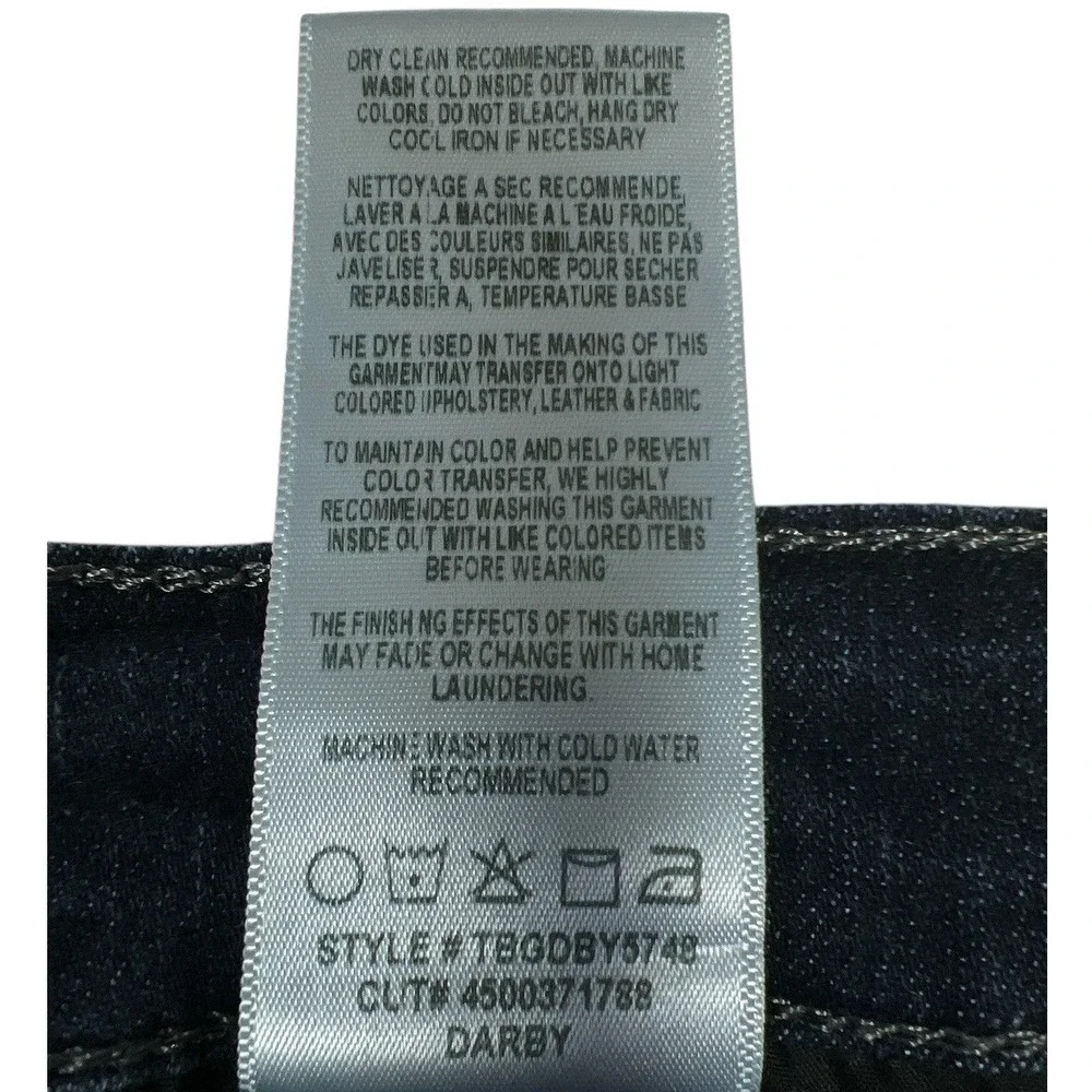 Joe's‎ Jeans Darby Straight Leg Women 31 Dark Blue Excellent Raw Hem TBGDBY5748